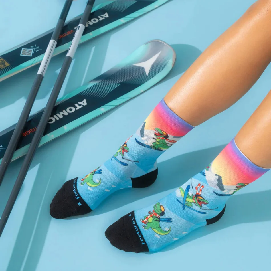 Feetures Limited Edition Elite Light Cushion Mini Crew in Ski Rex - Image 2