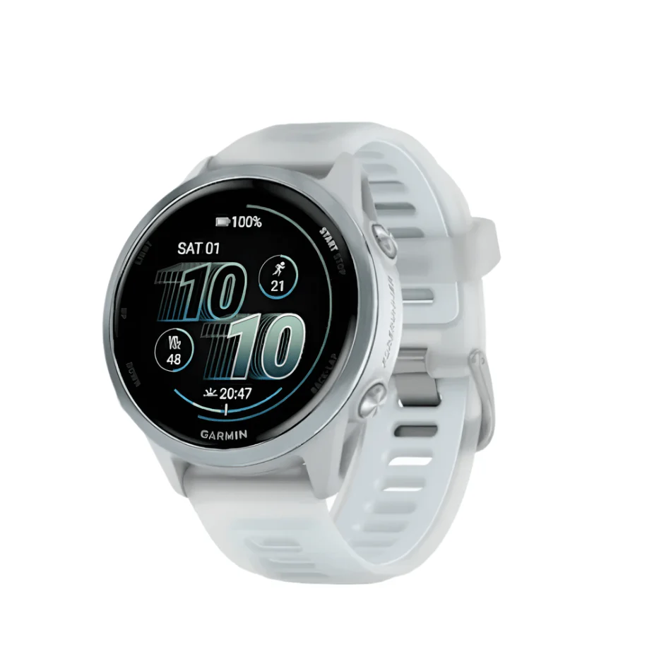 Garmin Unisex Forerunner 570 42mm GPS Running Watch Whitestone/Cloud Blue
