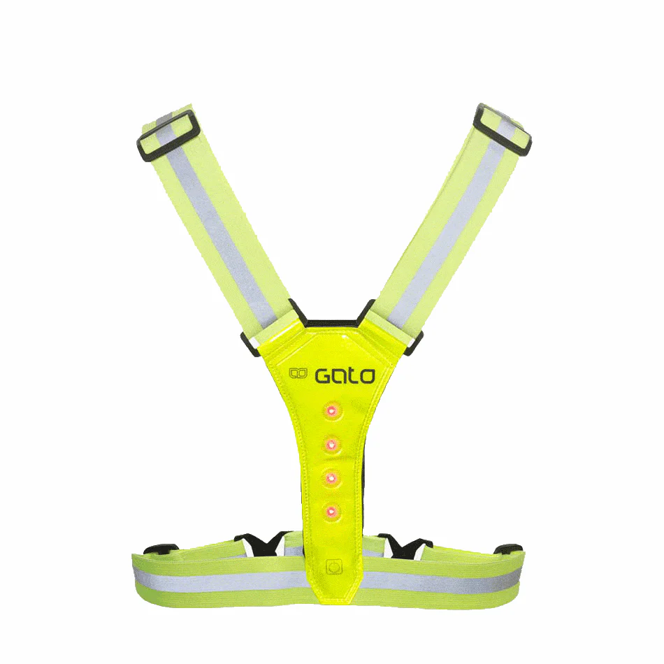 Gato LED Safer Sport Vest Neon Yellow (USB Rechargeable) - Image 2