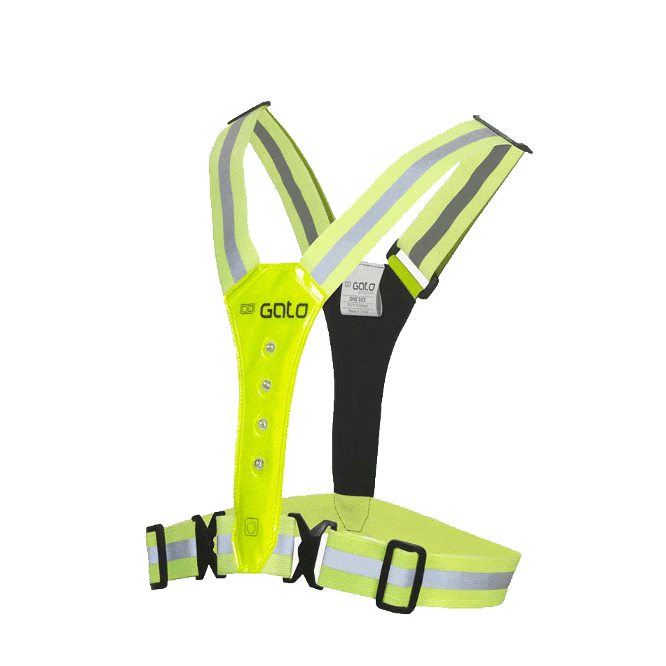 Gato LED Safer Sport Vest Neon Yellow (USB Rechargeable) - Image 3