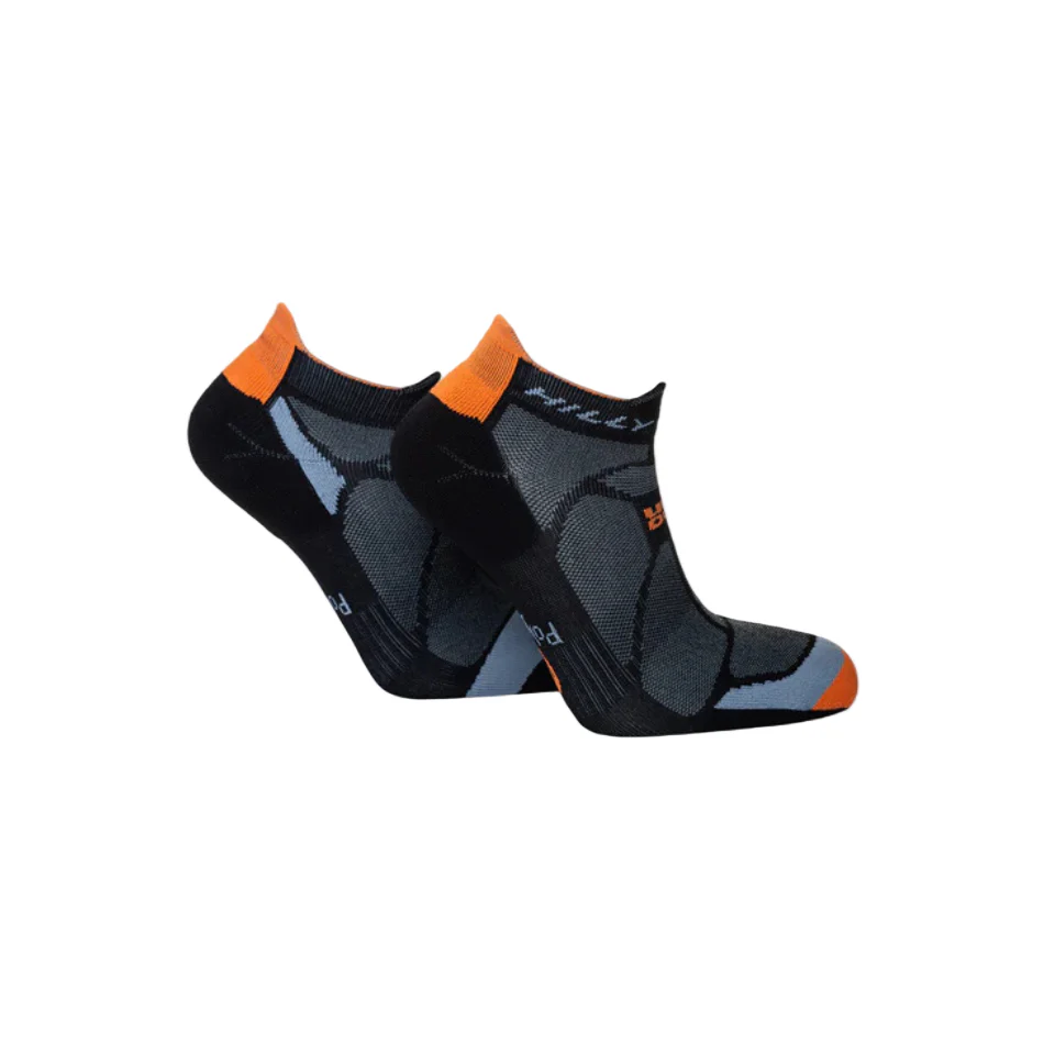 Hilly Unisex Marathon Fresh Socklet Min in Black/Orange SS26 - Image 3