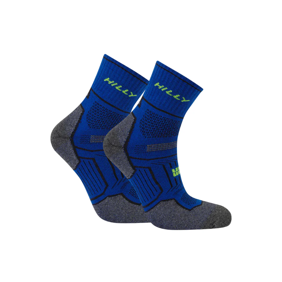 Hilly Unisex Twin Skin Anklet Socks Med in Cobalt/Grey Marl SS26 - Image 2