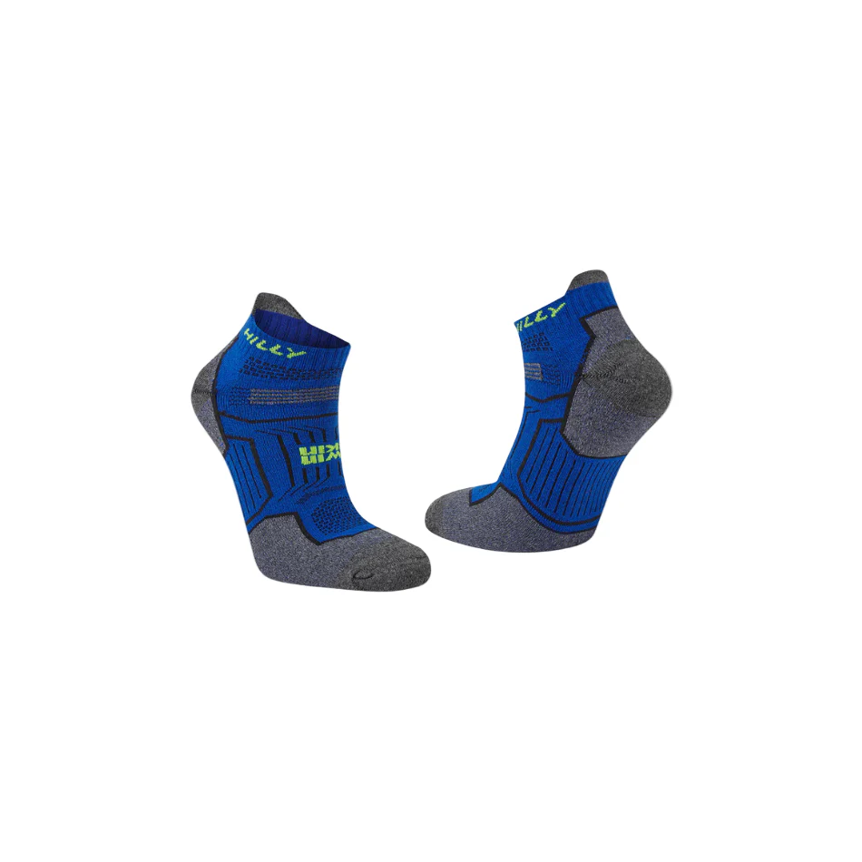 Hilly Unisex Twin Skin Socklet Med in Cobalt/Grey Marl SS26 - Image 3