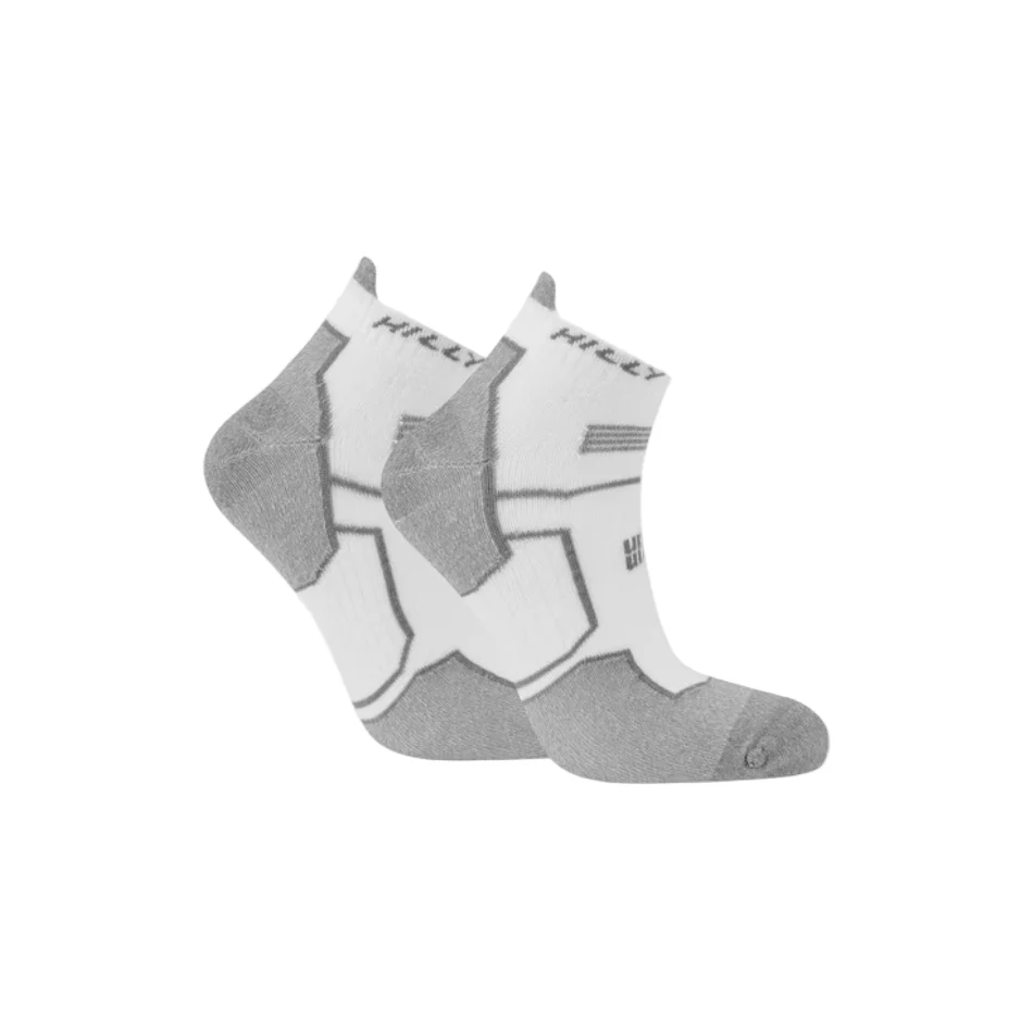 Hilly Unisex Twin Skin Socklet Med in White/Grey Marl SS26 - Image 2