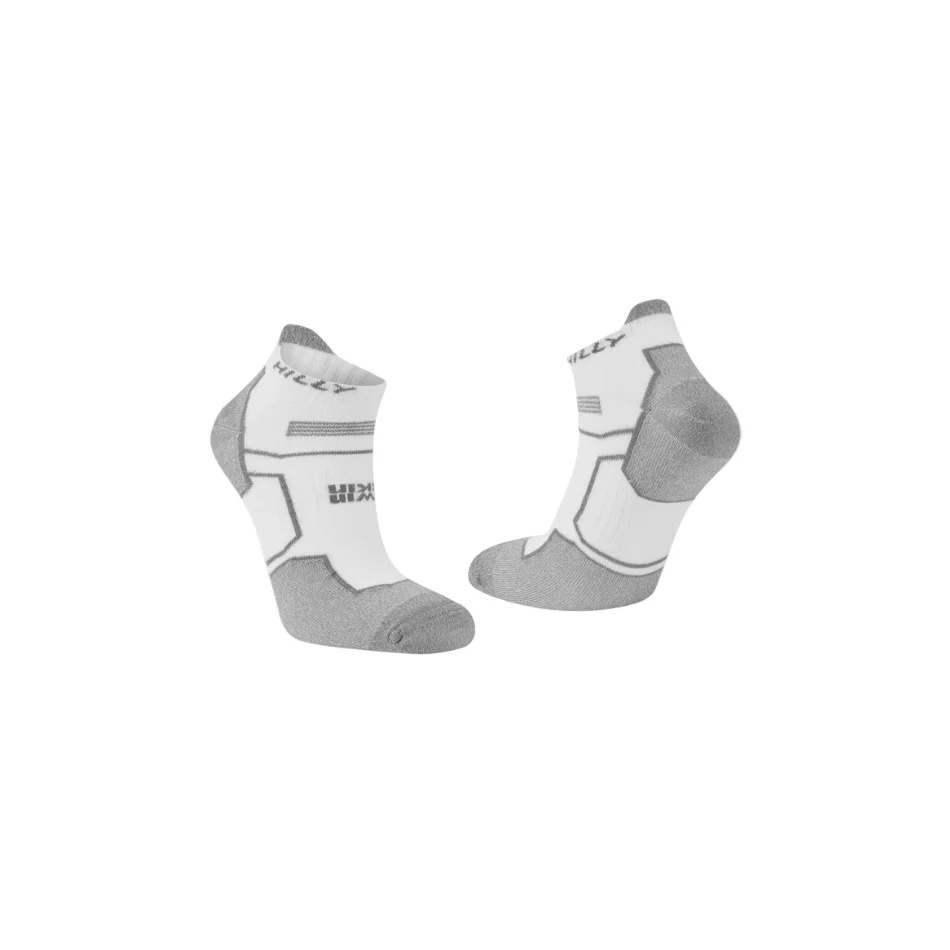 Hilly Unisex Twin Skin Socklet Med in White/Grey Marl SS26 - Image 3