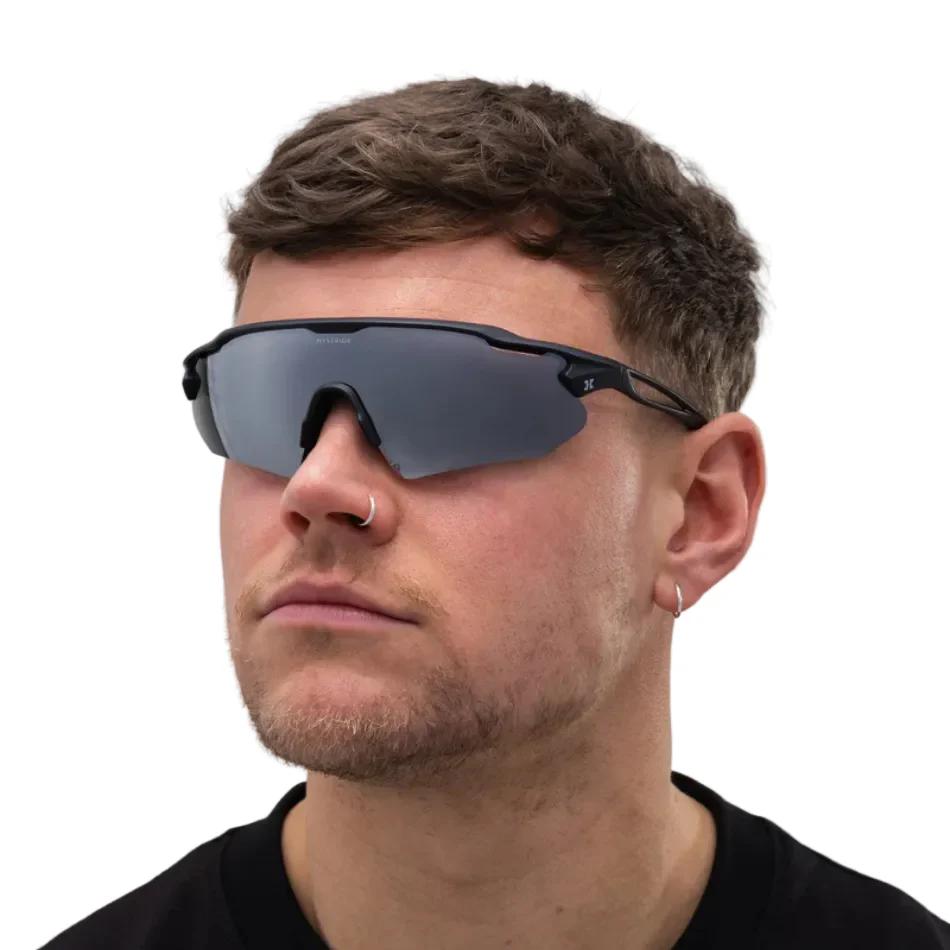 Hystride Unisex Speed Pro Sunglasses in Black/Silver - Image 4