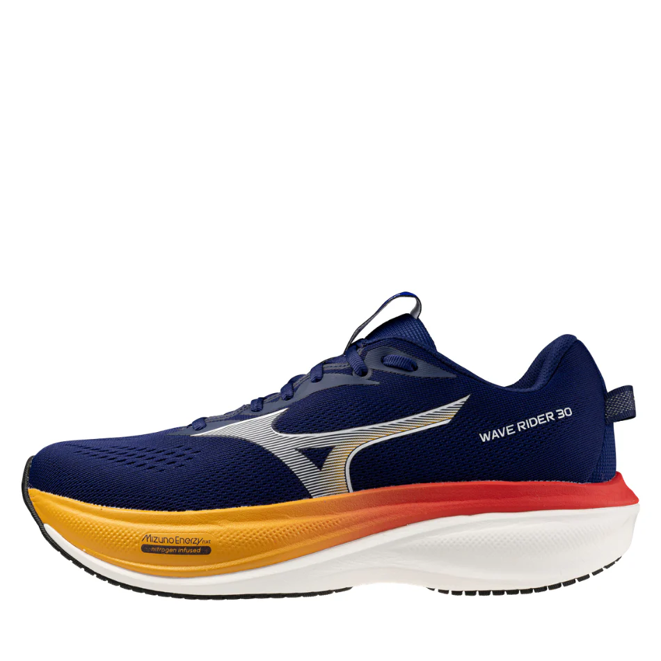 Mizuno Men's Wave Rider 30 Running Shoes in Beacon Blue/Dark Slate/Ambrosia AW26 - Image 4