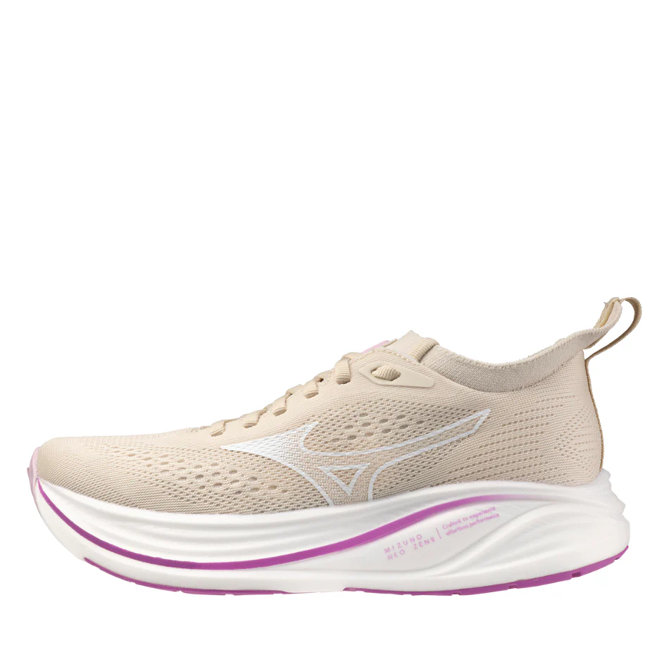 Mizuno Women's Neo Zen 2 Running Shoes in Summer Sand/White/Cattleya Orchid SS26 - Image 4