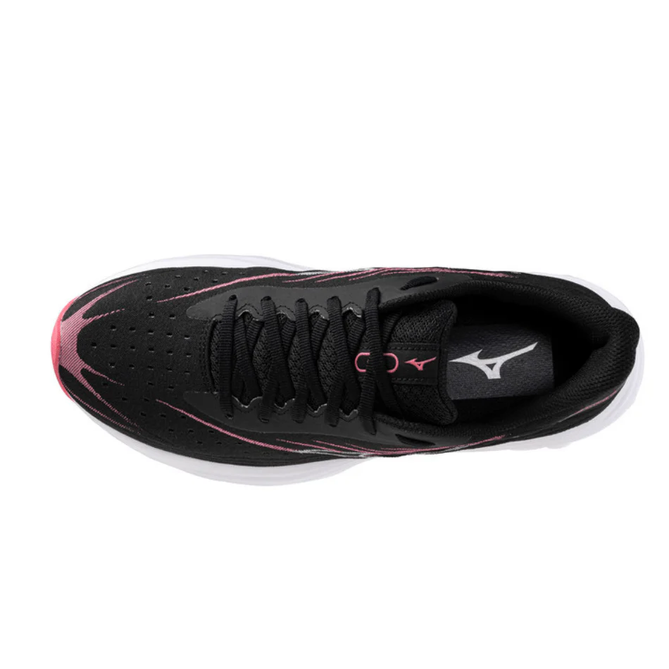 Mizuno Women's Wave Skyrise 6 Running Shoes in Black/Camellia Rose SS25 - Image 2