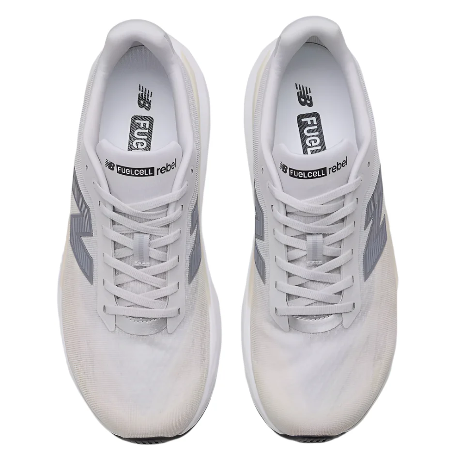 New Balance Men's Fuelcell Rebel v5 Running Shoes in Grey Matter/Linen/White AW25 - Image 2