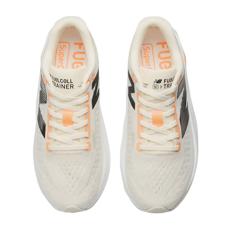 New Balance Men's FuelCell SuperComp Trainer V3 Running Shoes in Angora with Hot Mango and Black SS25 - Image 3