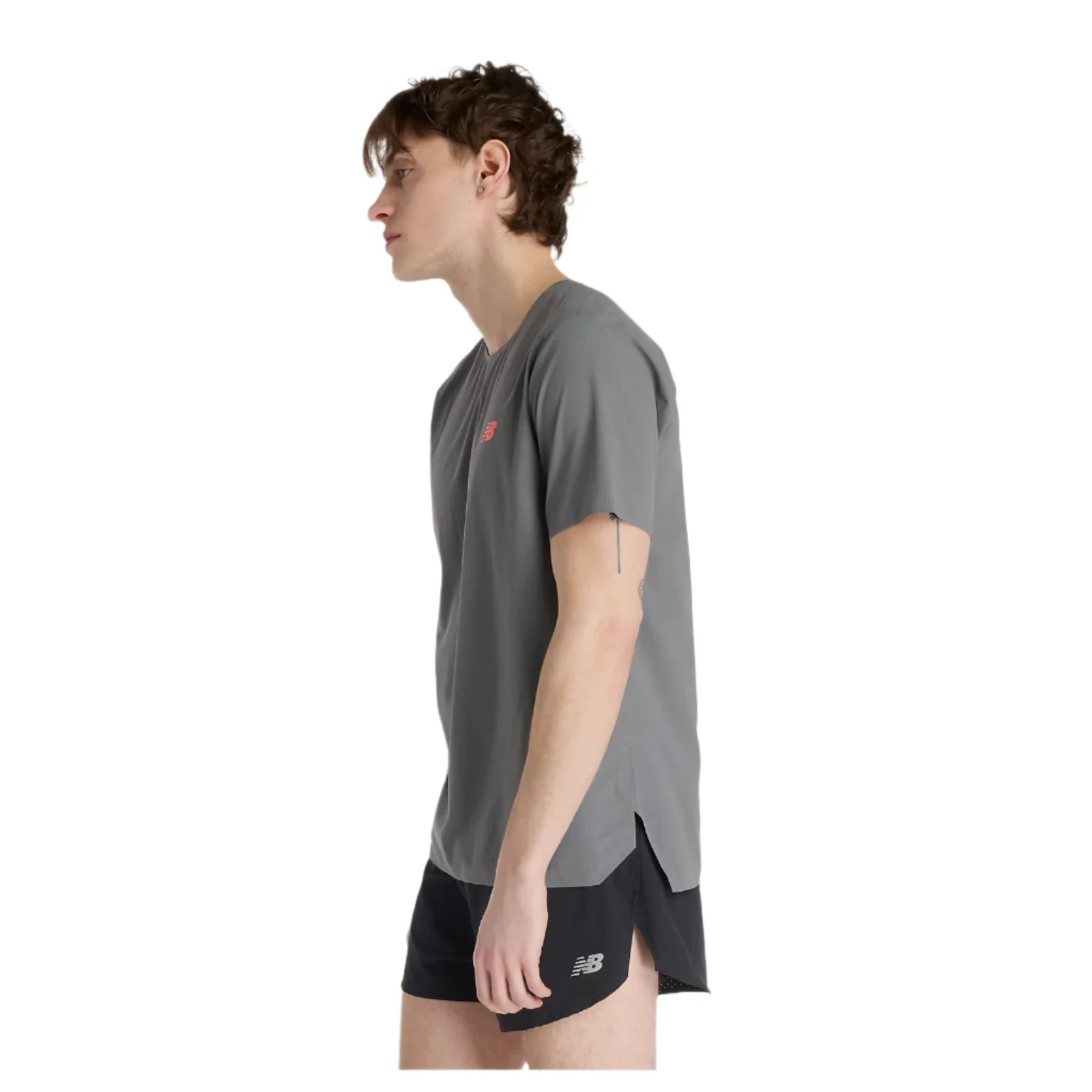 New Balance Men's Race Day Ultralight Short Sleeved Tee in Urgent Red AW25 - Image 2