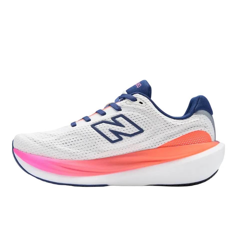 New Balance Women's 1080 v15 Running Shoes in Sea Salt/Glint Blue/Silver Metallic/Fairweather Blue SS26 - Image 4
