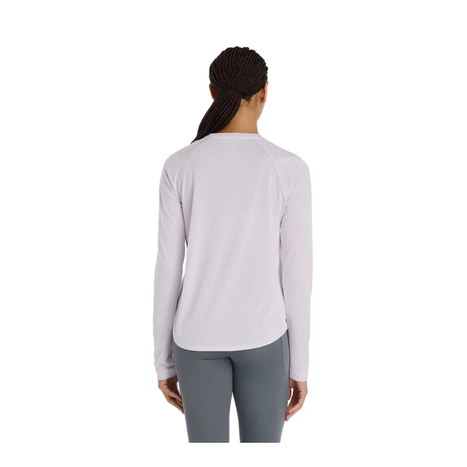 New Balance Women's Athletics Long Sleeve in Taro Heather AW25 - Image 2