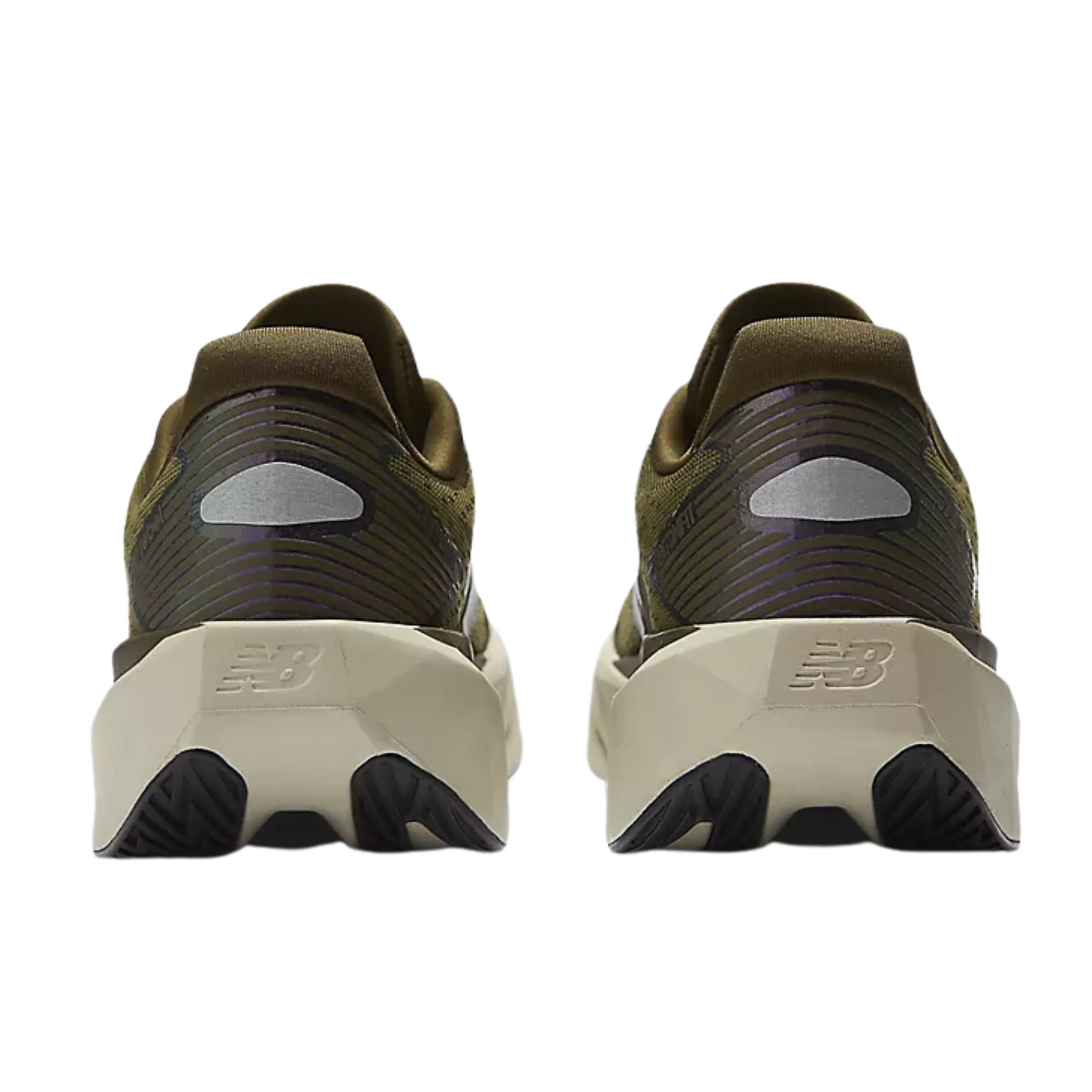New Balance Women's Fuelcell Rebel v5 High Viz Running Shoes in Woodland/Shipyard/Silver Metallic AW25 - Image 4