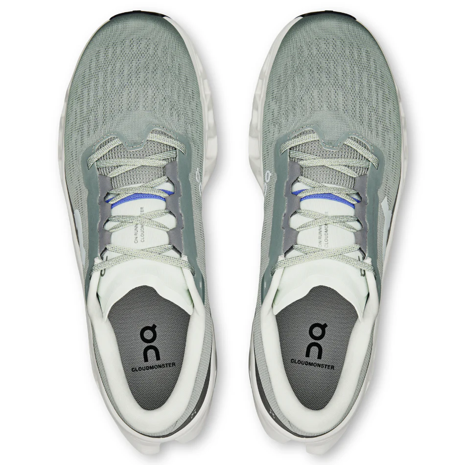 On Men's Cloudmonster 3 Running Shoes in Tin/Ivory SS26 - Image 4