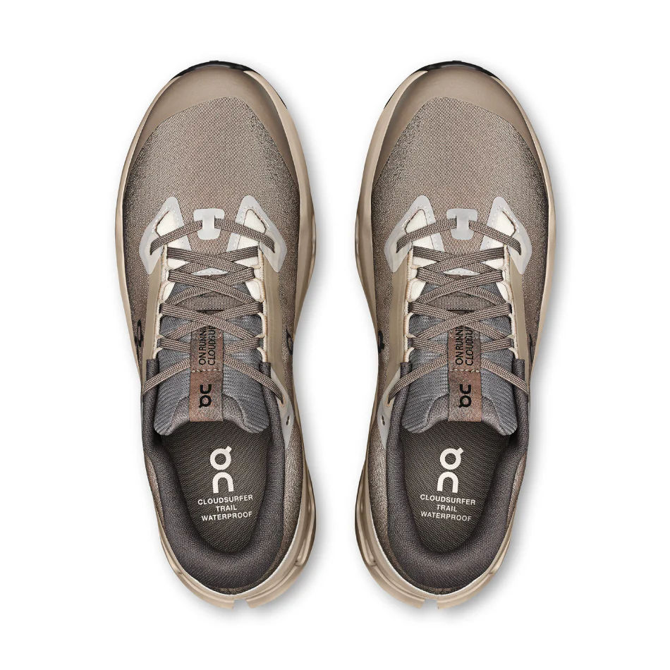 On Men's Cloudsurfer Trail 2 Waterproof Running Shoes in Cinder/Desert AW25 - Image 3