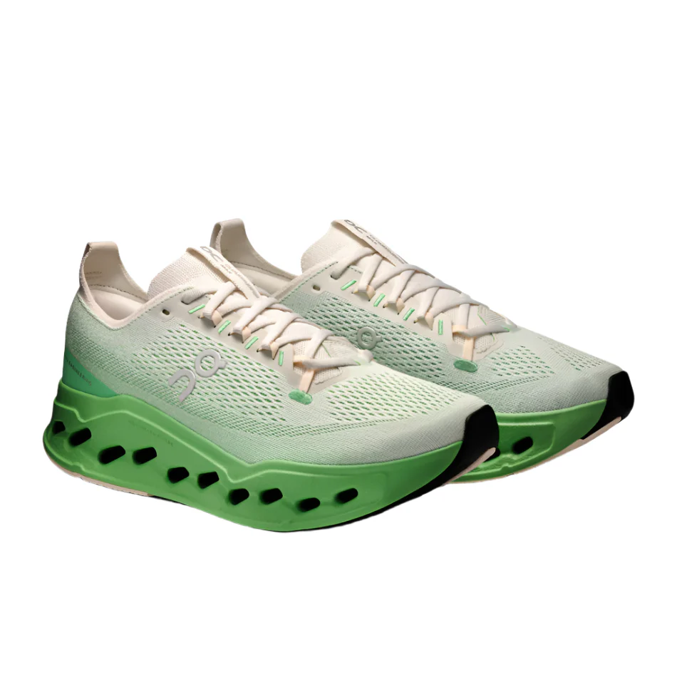 On Men's Cloudsurfer Max Running Shoes in Ivory/Honeydew AW25 - Image 5