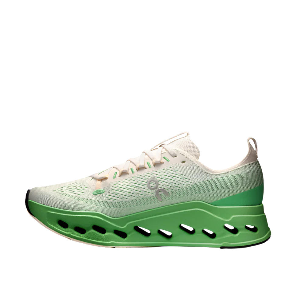On Men's Cloudsurfer Max Running Shoes in Ivory/Honeydew AW25 - Image 6