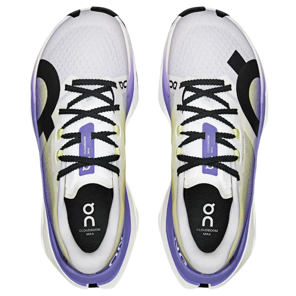 On Men's Cloudboom Max Running Shoes in White/Juniper SS26 - Image 4
