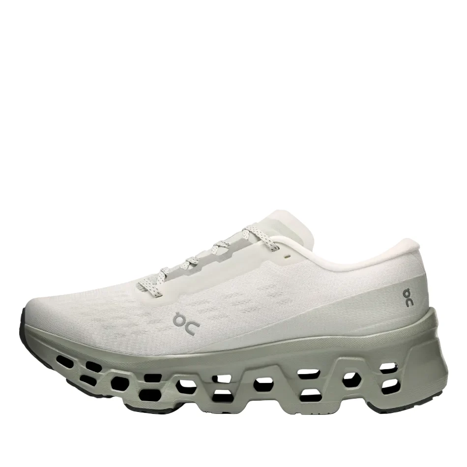 On Women's Cloudmonster 3 Running Shoes in Ivory/Tin SS26 - Image 6