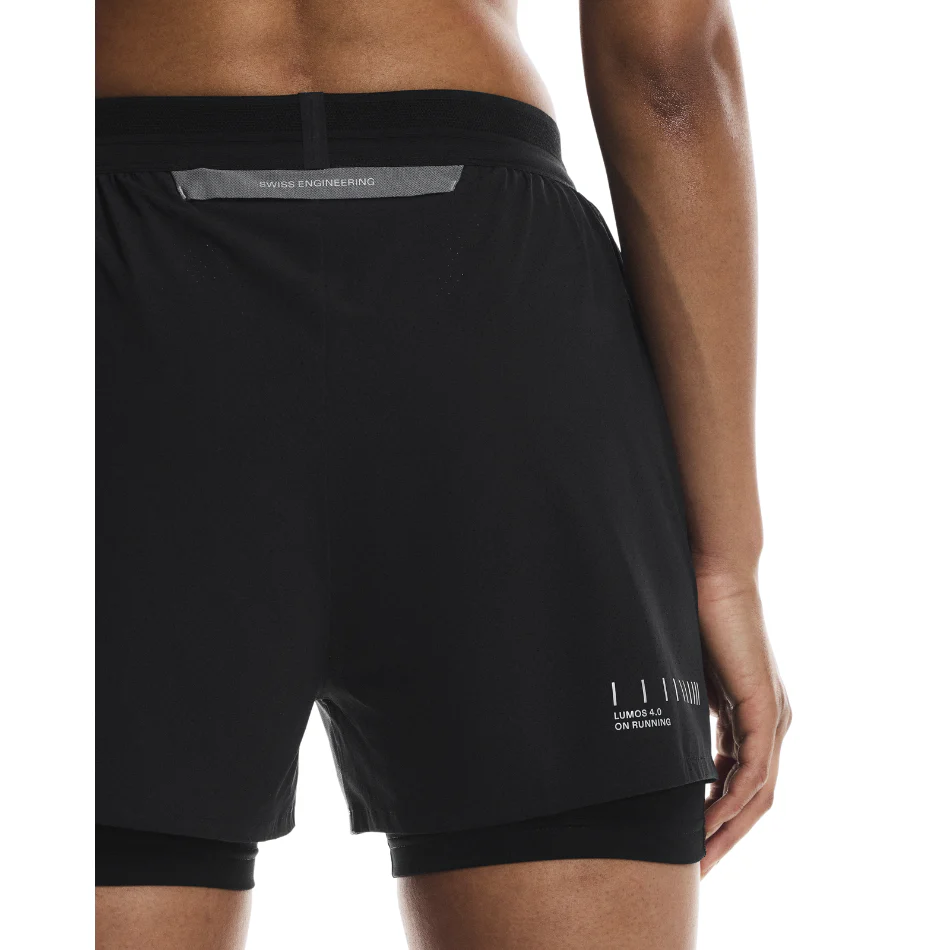 On Women's Performance Shorts Lumos in Eclipse/Black AW25 - Image 4