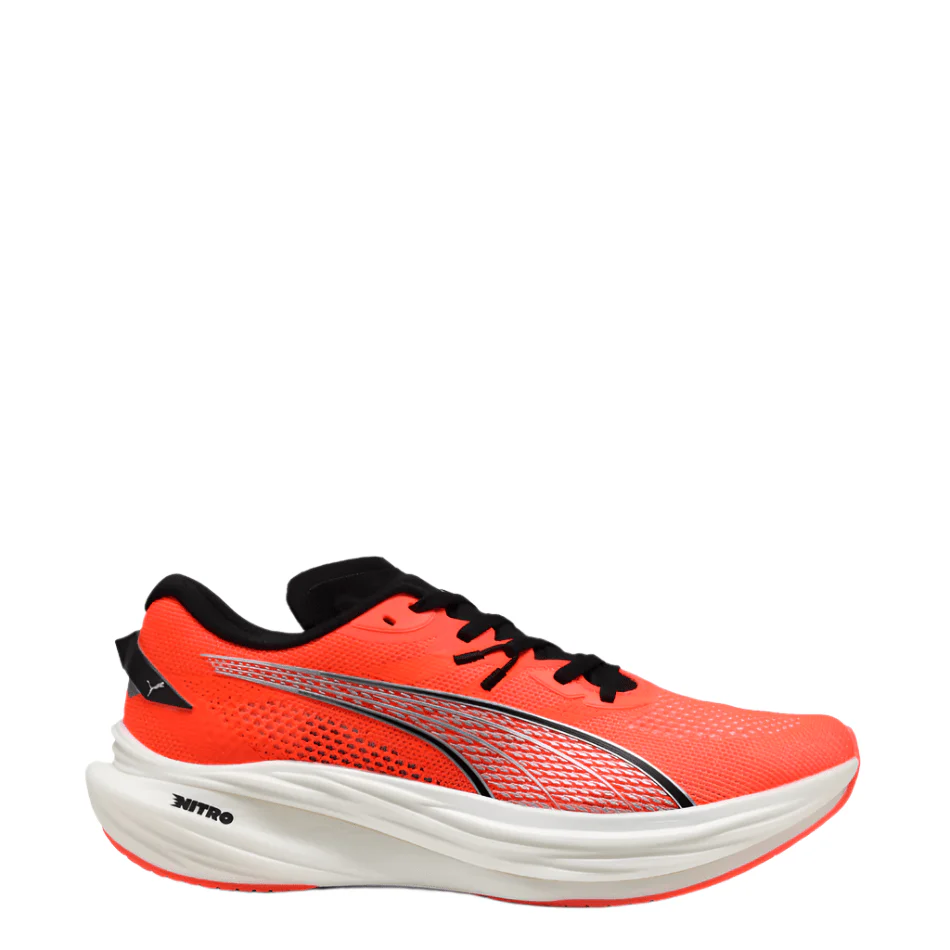 Puma Men's Deviate NITRO 3 Running Shoes in Glowing Red/PUMA Black SS25
