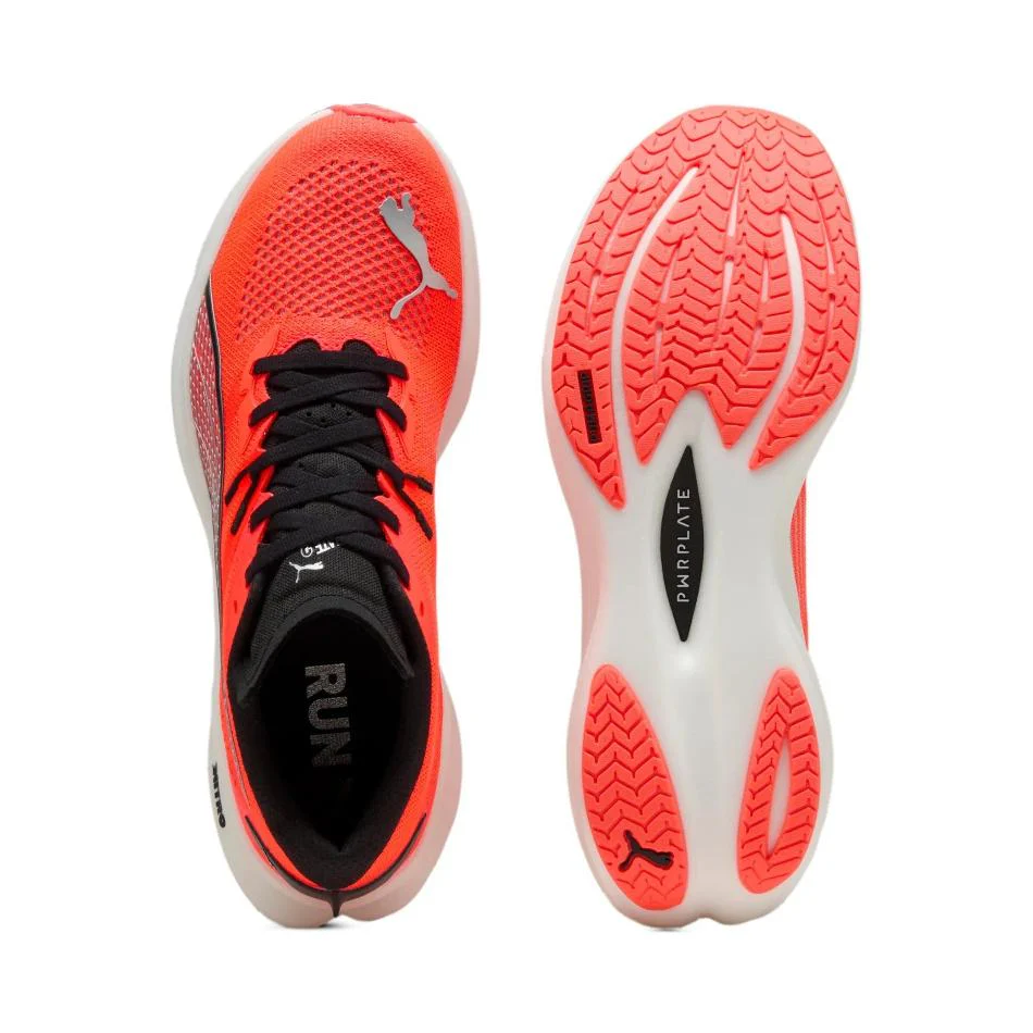 Puma Men's Deviate NITRO 3 Running Shoes in Glowing Red/PUMA Black SS25 - Image 3