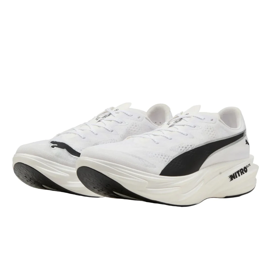 Puma Men's Deviate NITRO Elite 4 Running Shoes in PUMA White/PUMA Black SS26 - Image 3