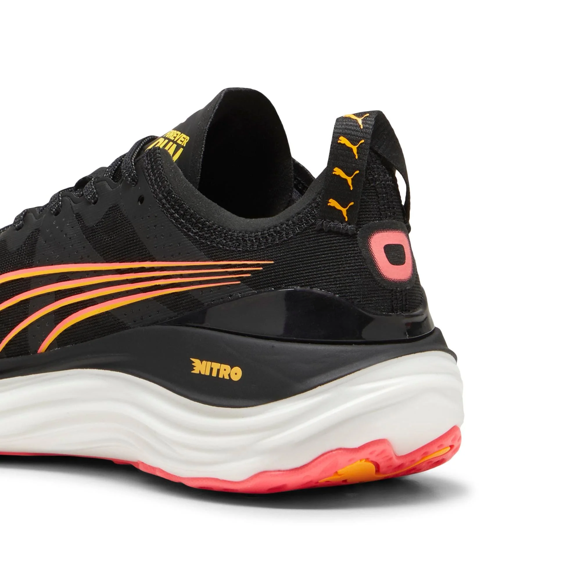 Puma Women's ForeverRun NITRO in Black-Sun Stream-Sunset Glow AW24 - Image 2
