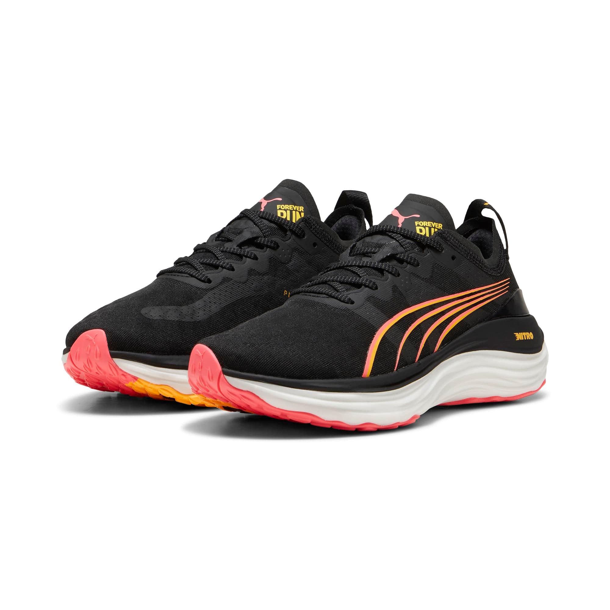Puma Women's ForeverRun NITRO in Black-Sun Stream-Sunset Glow AW24 - Image 5