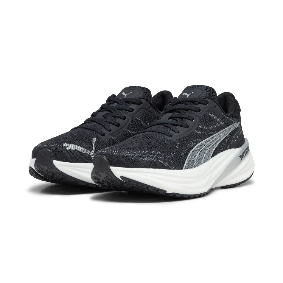 Puma Magnify Nitro 2 Women's Running Shoes in PUMA Black/White/Silver AW24 - Image 3