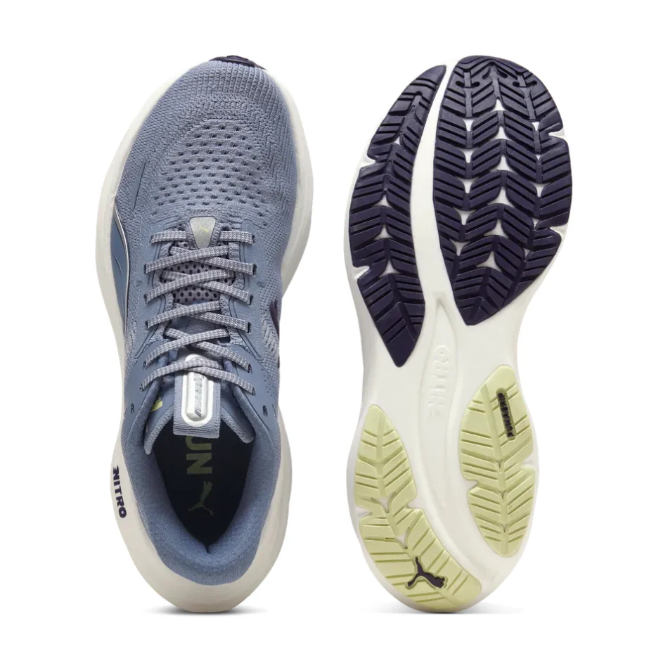 PUMA Women's Magnify NITRO 3 Running Shoes in Gray Sky/Deep Plum/Vibrant Silver SS26 - Image 2