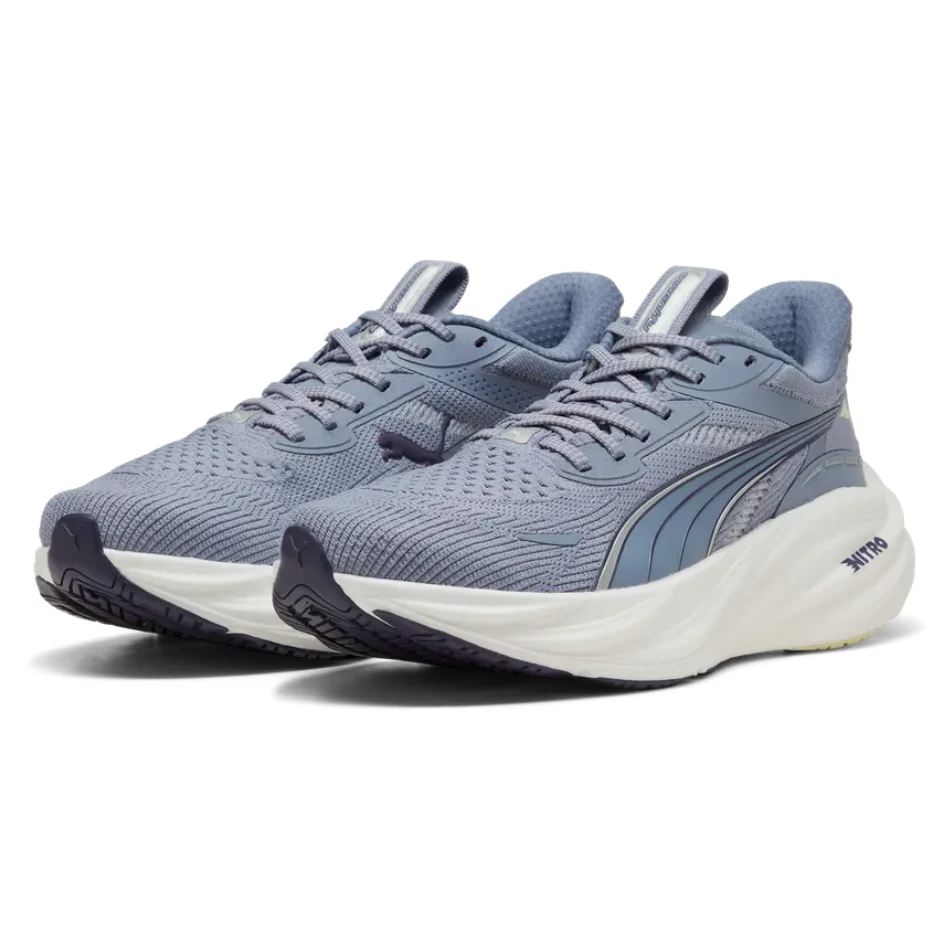 PUMA Women's Magnify NITRO 3 Running Shoes in Gray Sky/Deep Plum/Vibrant Silver SS26 - Image 3