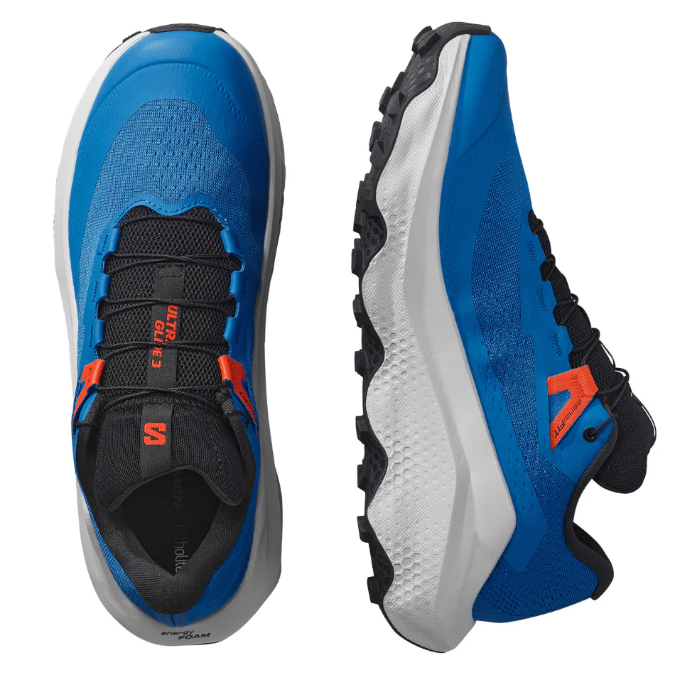 Salomon Men's Ultra Glide 3 Running Shoes in French Blue/Lunar Rock/Sharp Green SS25 - Image 2