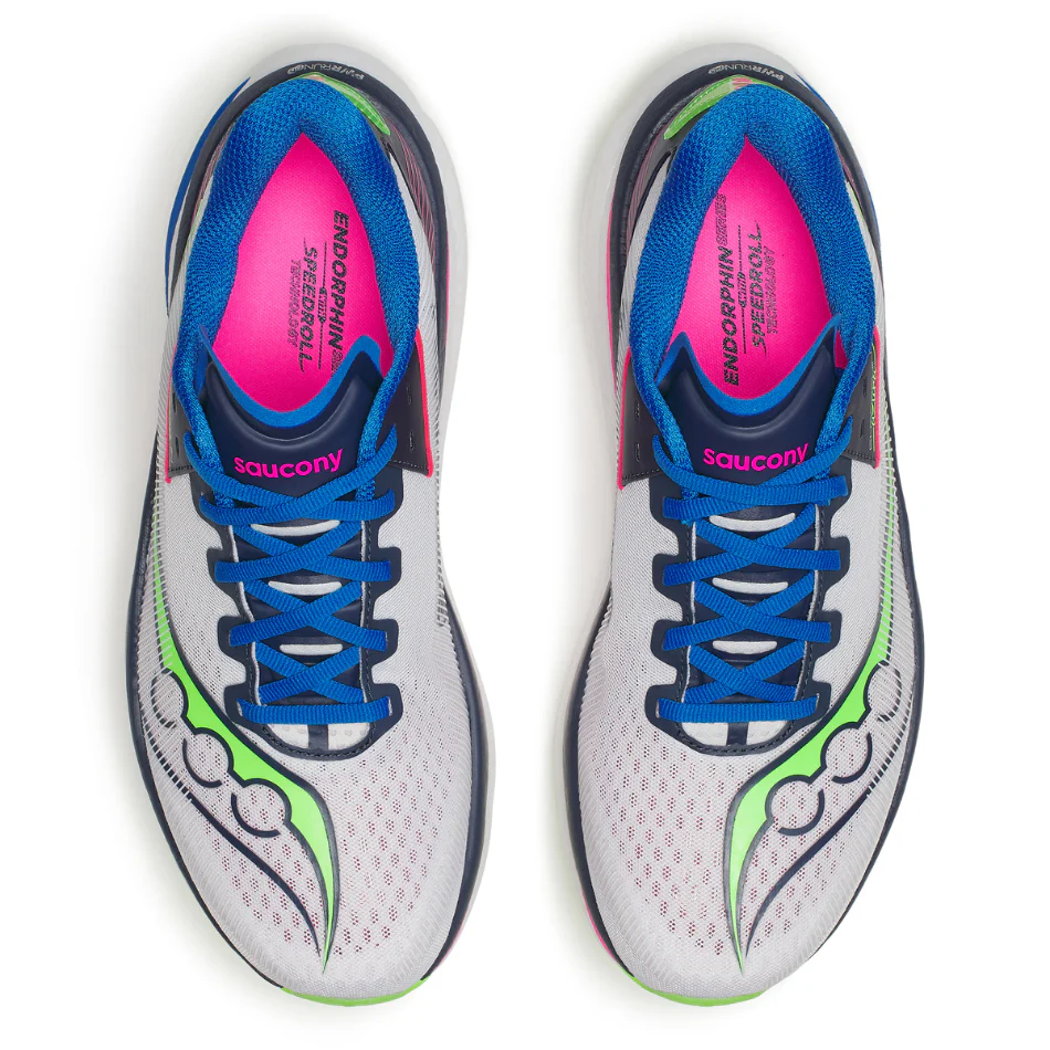 Saucony Men's Endorphin Azura Running Shoes in White/Navy SS26 - Image 3
