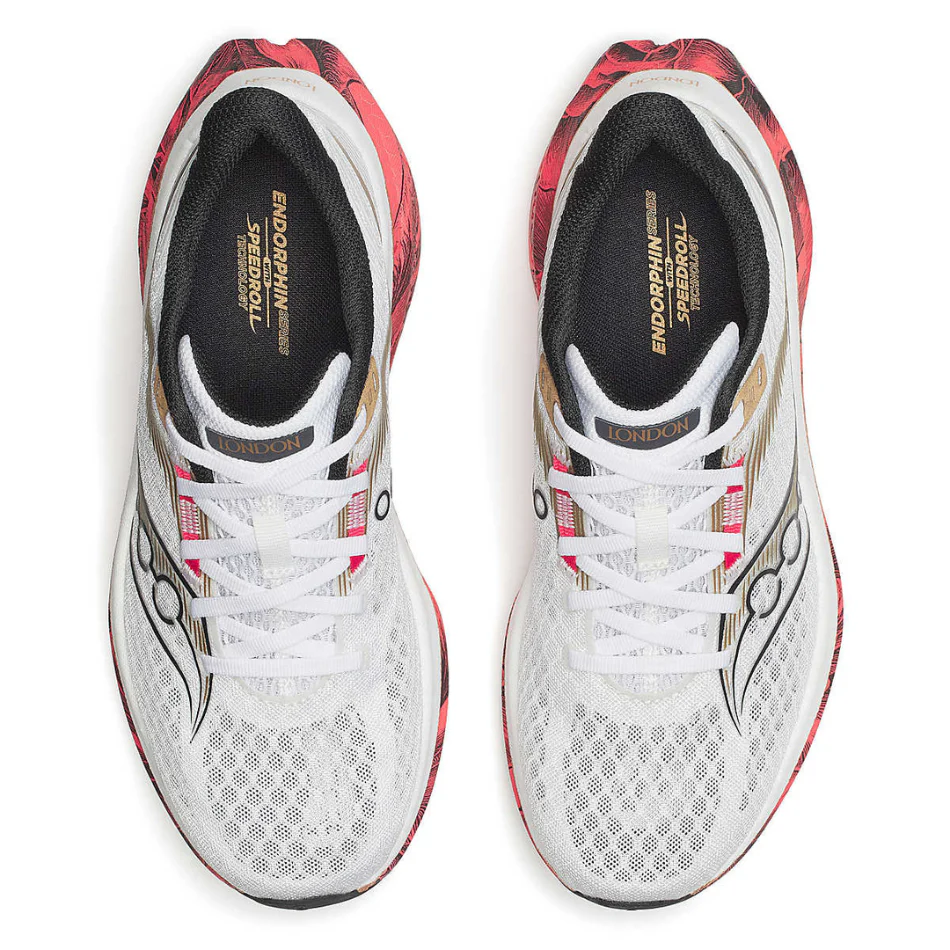 Saucony Women's London Endorphin Speed 5 Running Shoes in White/Black SS26 - Image 2