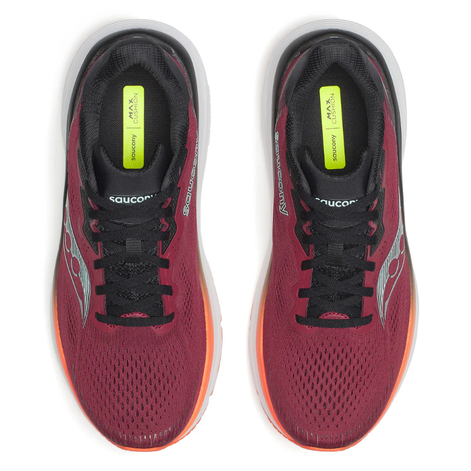 Saucony Men's Guide 19 Running Shoes in Crimson/Fire SS26 - Image 3