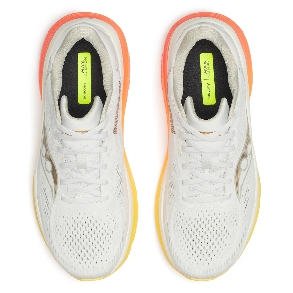 Saucony Men's Guide 19 Running Shoes in Ivory/Fire SS26 - Image 3