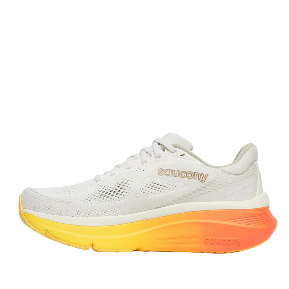 Saucony Men's Guide 19 Running Shoes in Ivory/Fire SS26 - Image 6