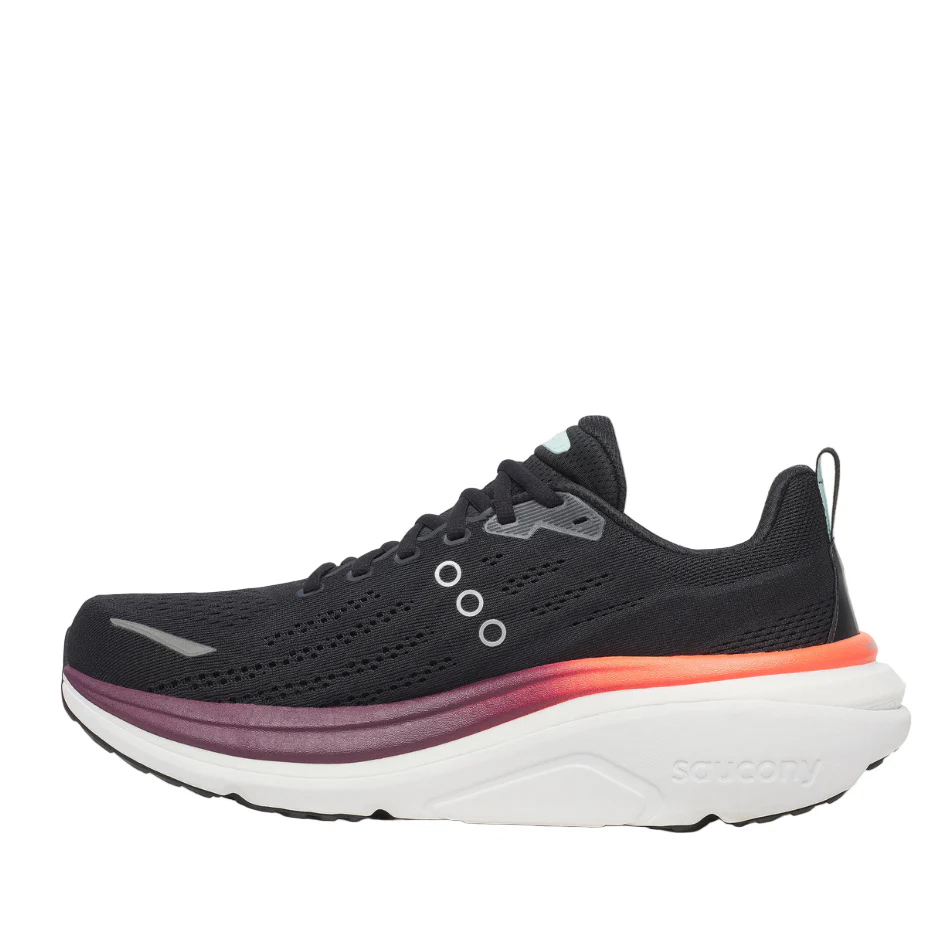 Saucony Men's Hurricane 25 Running Shoes in Black/Crimson SS26 - Image 6