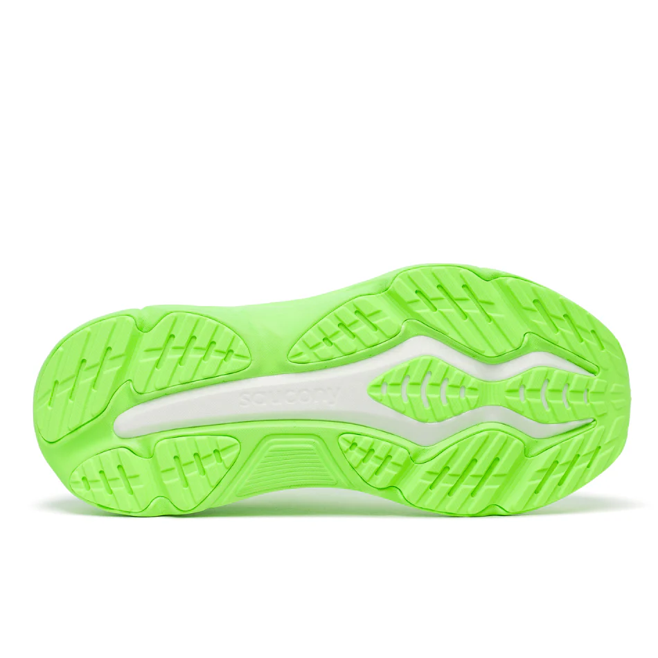Saucony Men's Hurricane 25 Running Shoes in Silver/Slime SS26 - Image 5