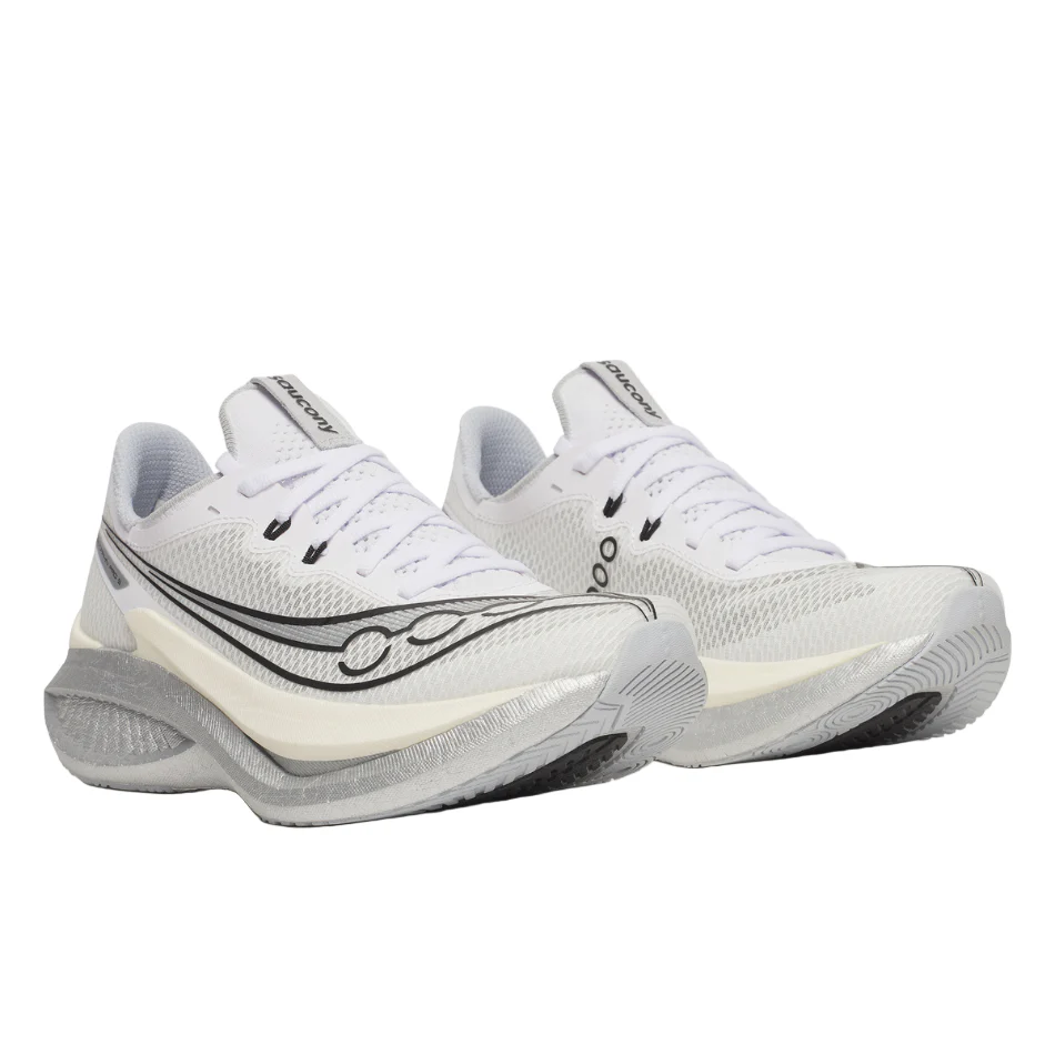 Saucony Women's Endorphin Pro 5 Running Shoes in White/Black SS26 - Image 4