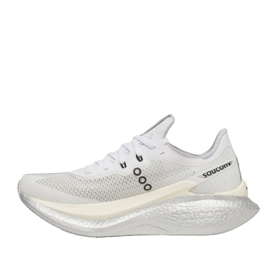 Saucony Women's Endorphin Pro 5 Running Shoes in White/Black SS26 - Image 6