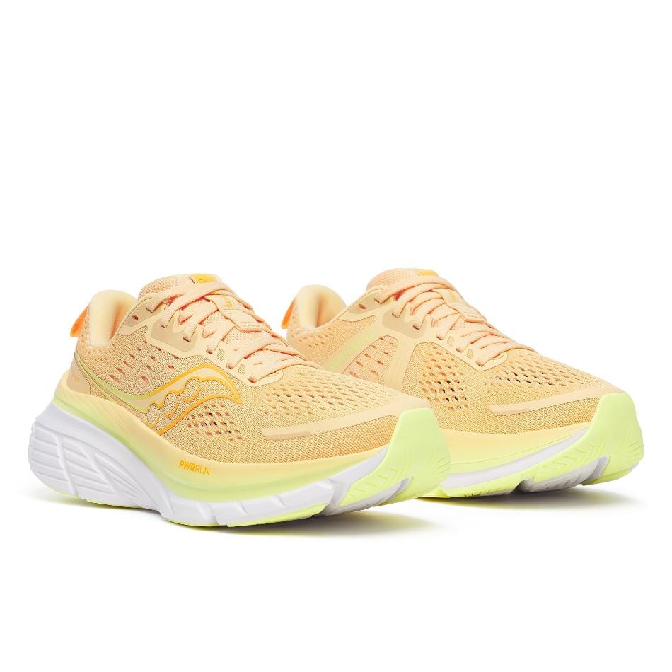 Saucony Women's Guide 18 Running Shoes in Peach/Sunny SS25 - Image 2