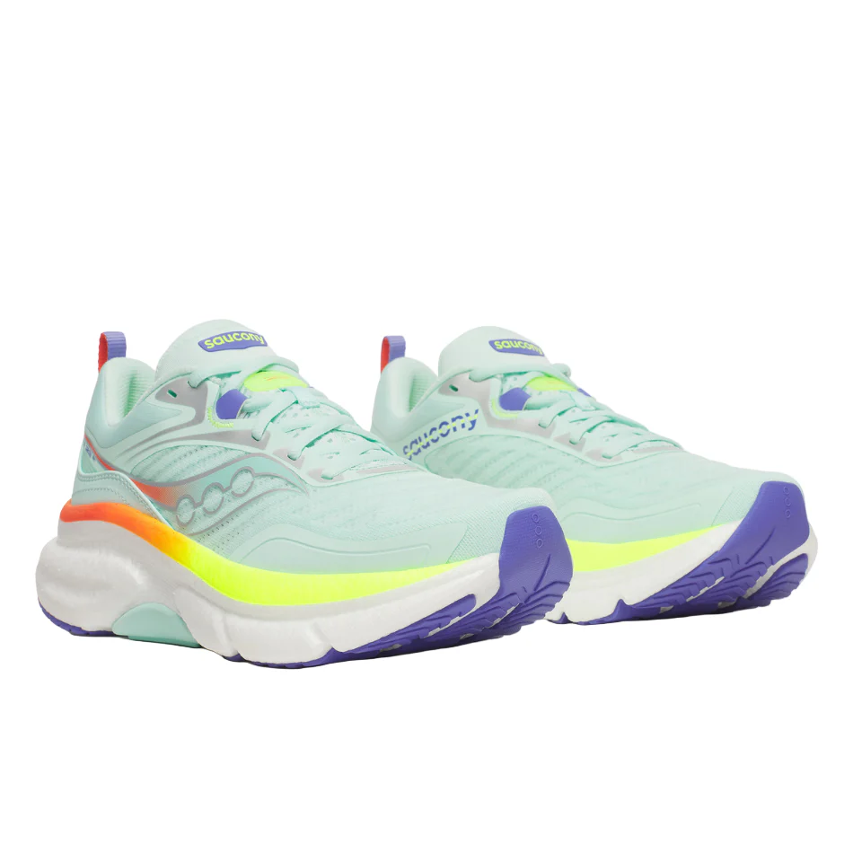 Saucony Women's Omni ST 23 Running Shoes in Aqua/Citron SS26 - Image 4