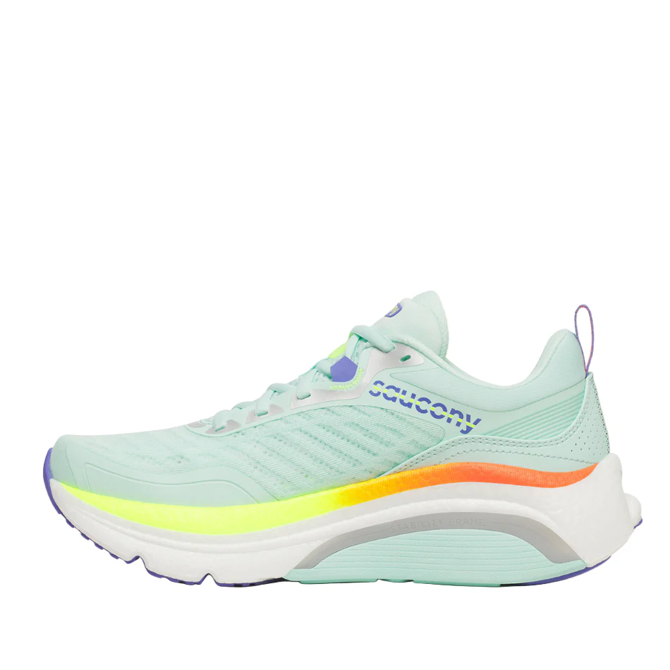 Saucony Women's Omni ST 23 Running Shoes in Aqua/Citron SS26 - Image 6