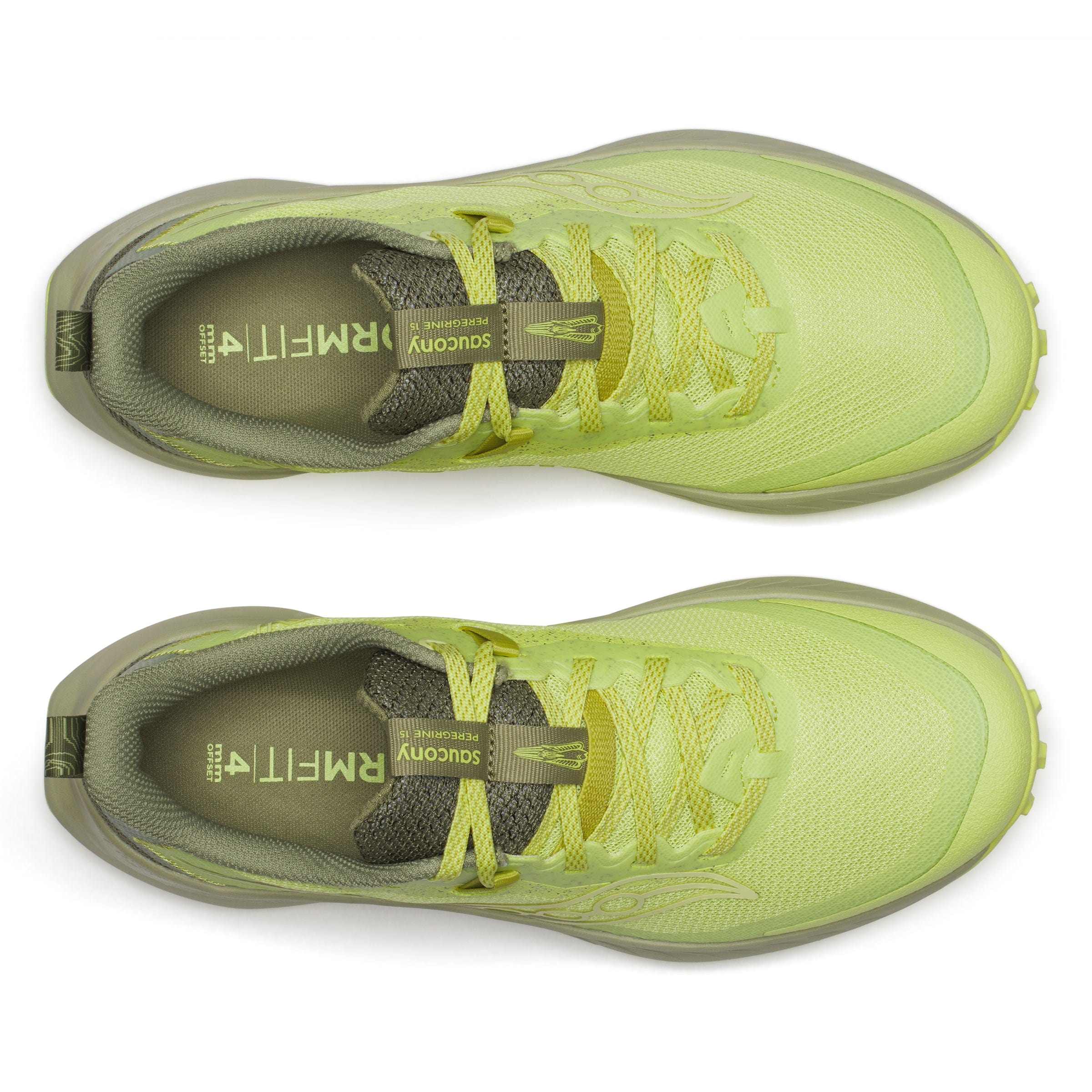 Saucony Women's Peregrine 15 Trail Running Shoes in Sunny/Hemlock SS25 - Image 4