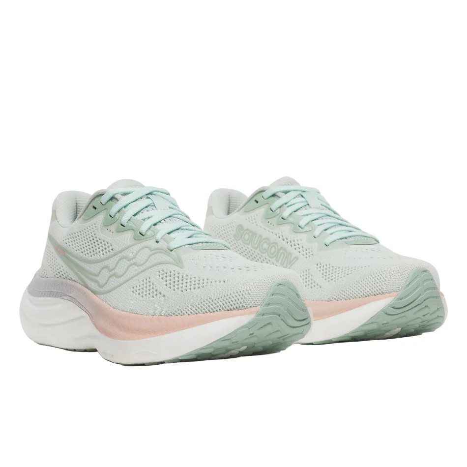 Saucony Women's Ride 19 Running Shoes in Mist/Cameo SS26 - Image 4