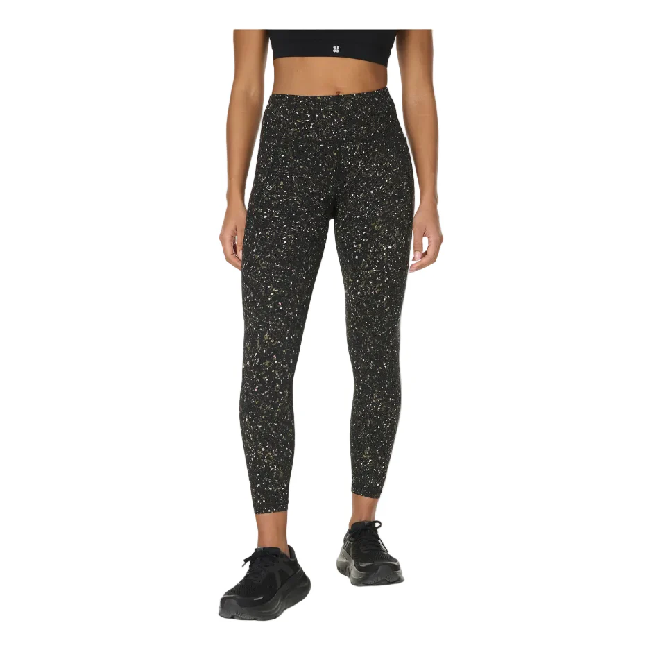 Sweaty Betty Power 7/8 Workout Leggings in Green Ditsy/Terrain Print SS26 - Image 4